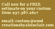 Call for Custom wood work